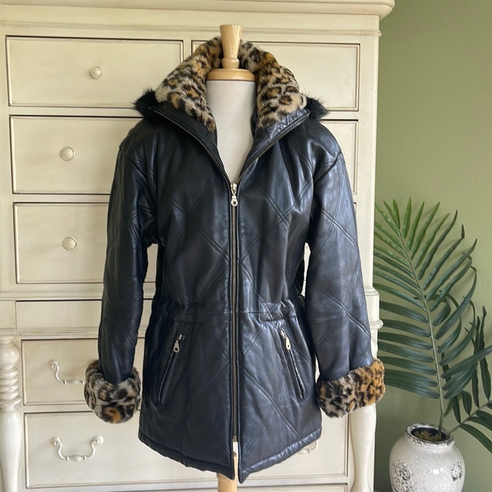 Vintage Braefair Leather Coat size s